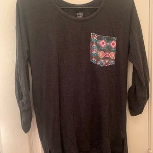 Charcoal gray blouse